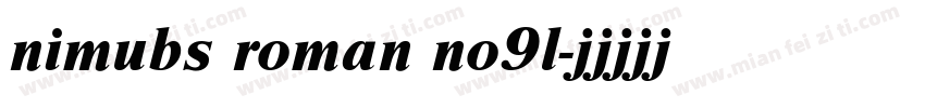 nimubs roman no9l字体转换